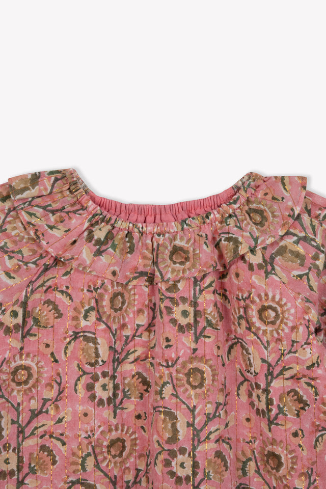Robe - Damour rose Bébé voile de coton lurex - Image alternative