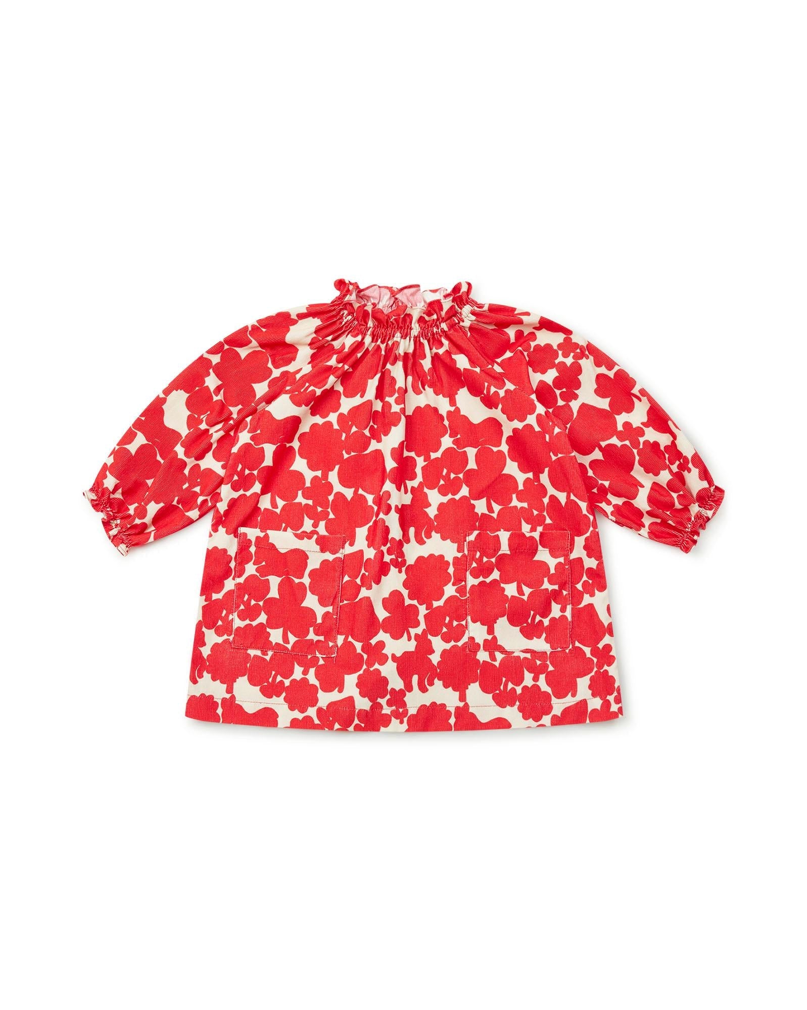 Robe Dahli rouge en mini velours