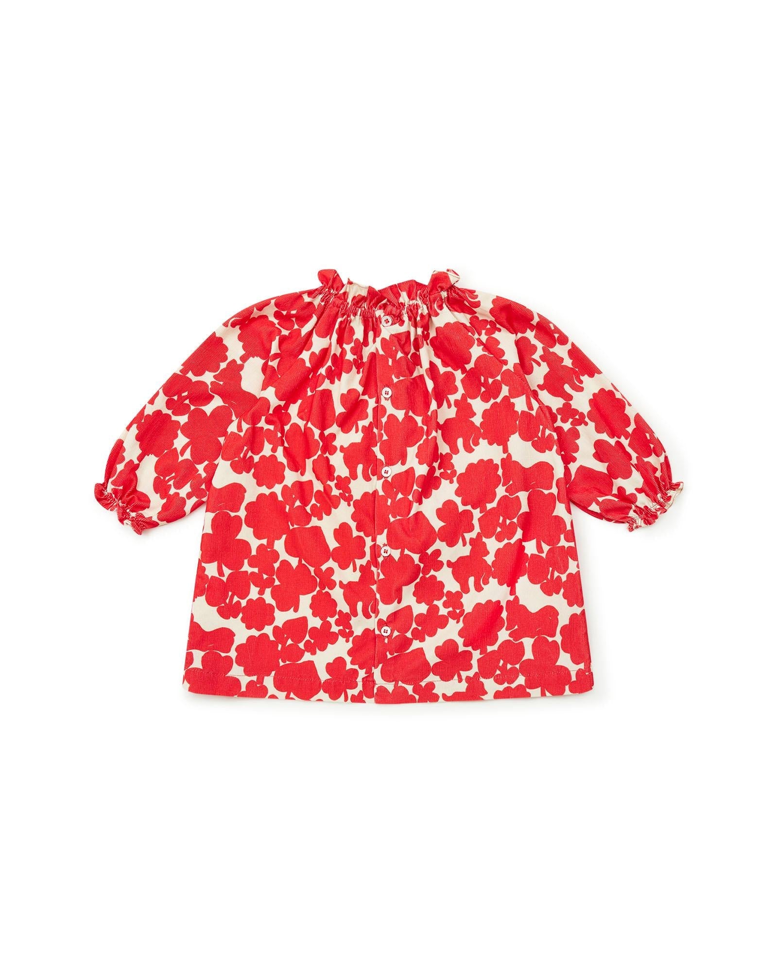 Robe Dahli rouge en mini velours
