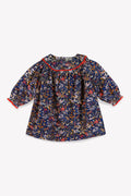 Dress - Dada Navy flowery in Velvet