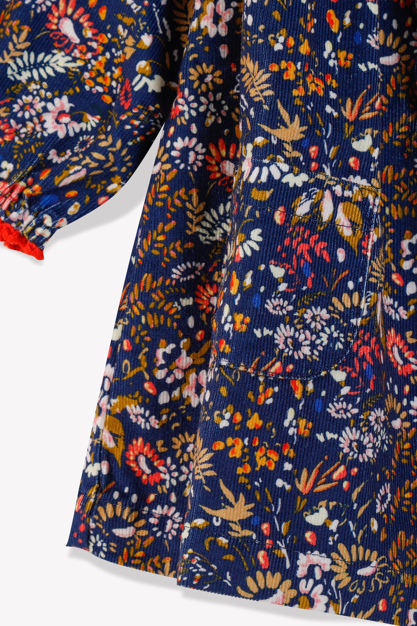 Dress - Dada Navy flowery in Velvet