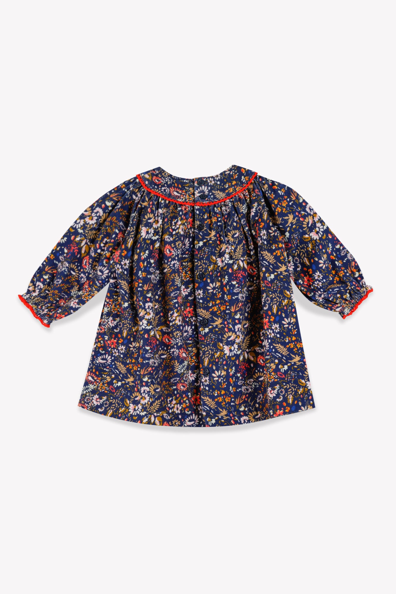 Dress - Dada Navy flowery in Velvet