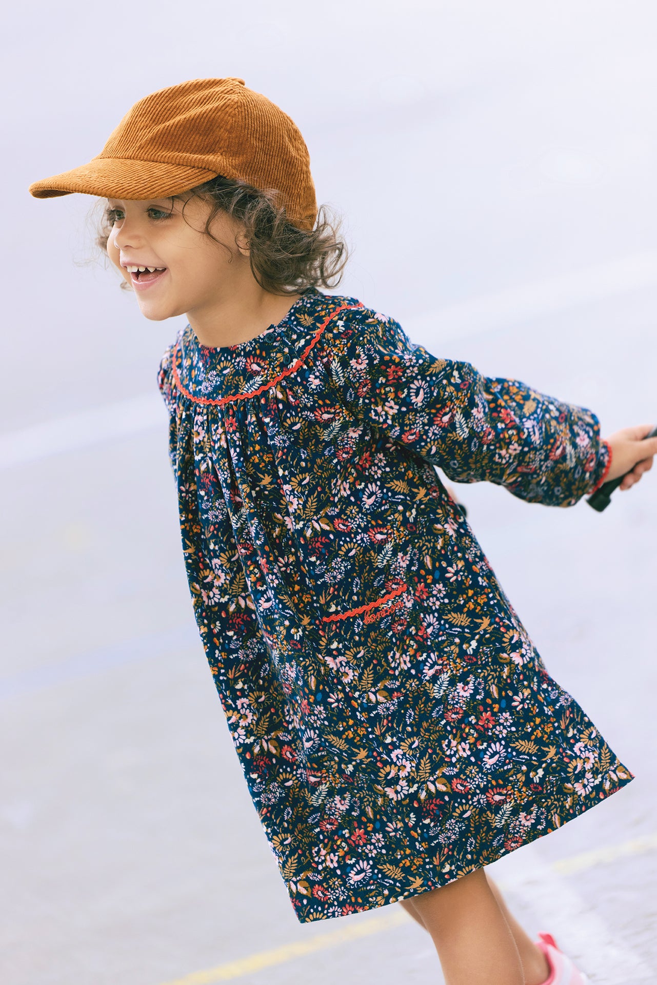 Dress - Dada Navy flowery in Velvet