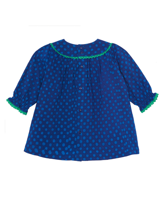 Dress - Blue Dada Baby Poplin pea cotton - Image alternative