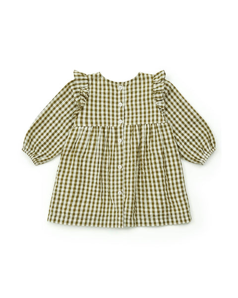 Robe - Sun verte Bébé en lurex imprimé vichy - Image principale