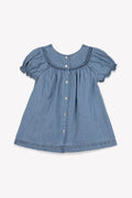 Robe - Emma bleue Bébé chambray coton