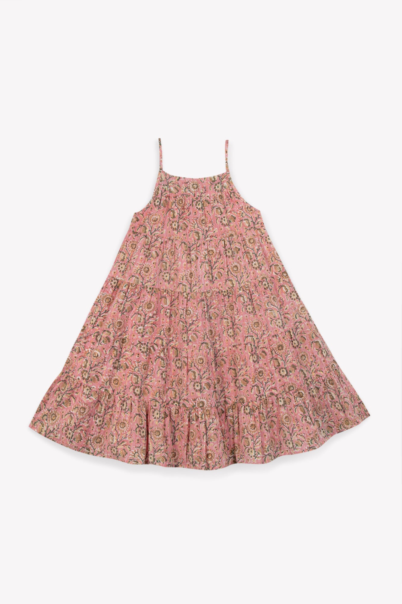 Dress - Calypso Pink Lurex cotton sail Print