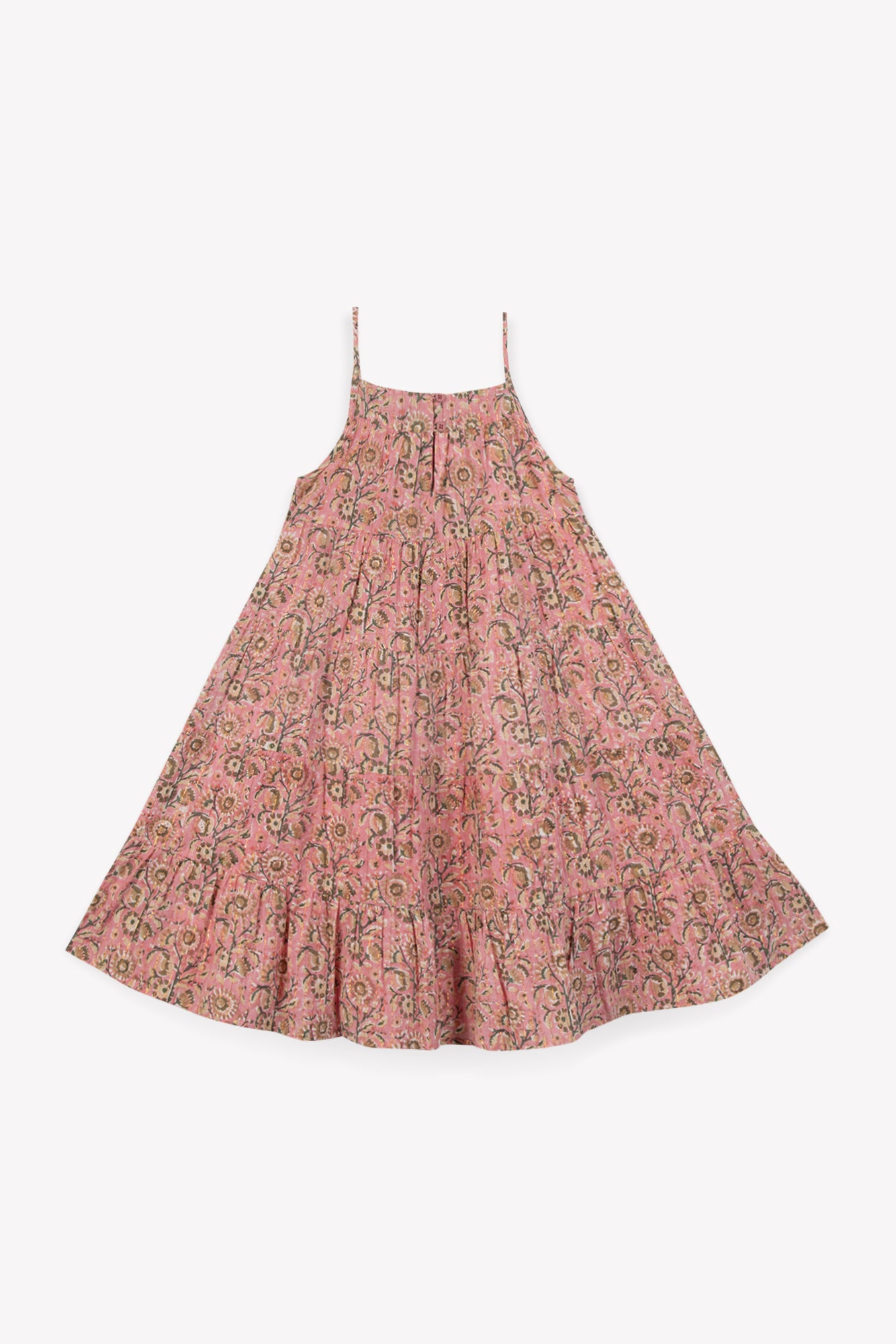 Dress - Calypso Pink Lurex cotton sail Print