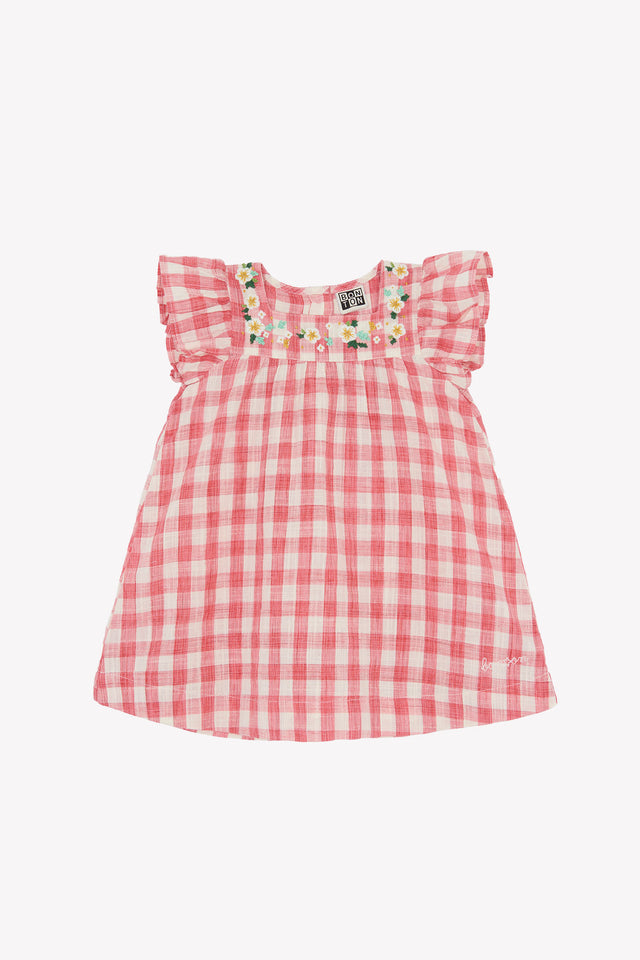 Dress - Nopnop Red Baby Cotton and Lyocell Print - Image principale