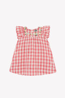 Robe - Nopnop rouge Bébé coton et lyocell imprimé