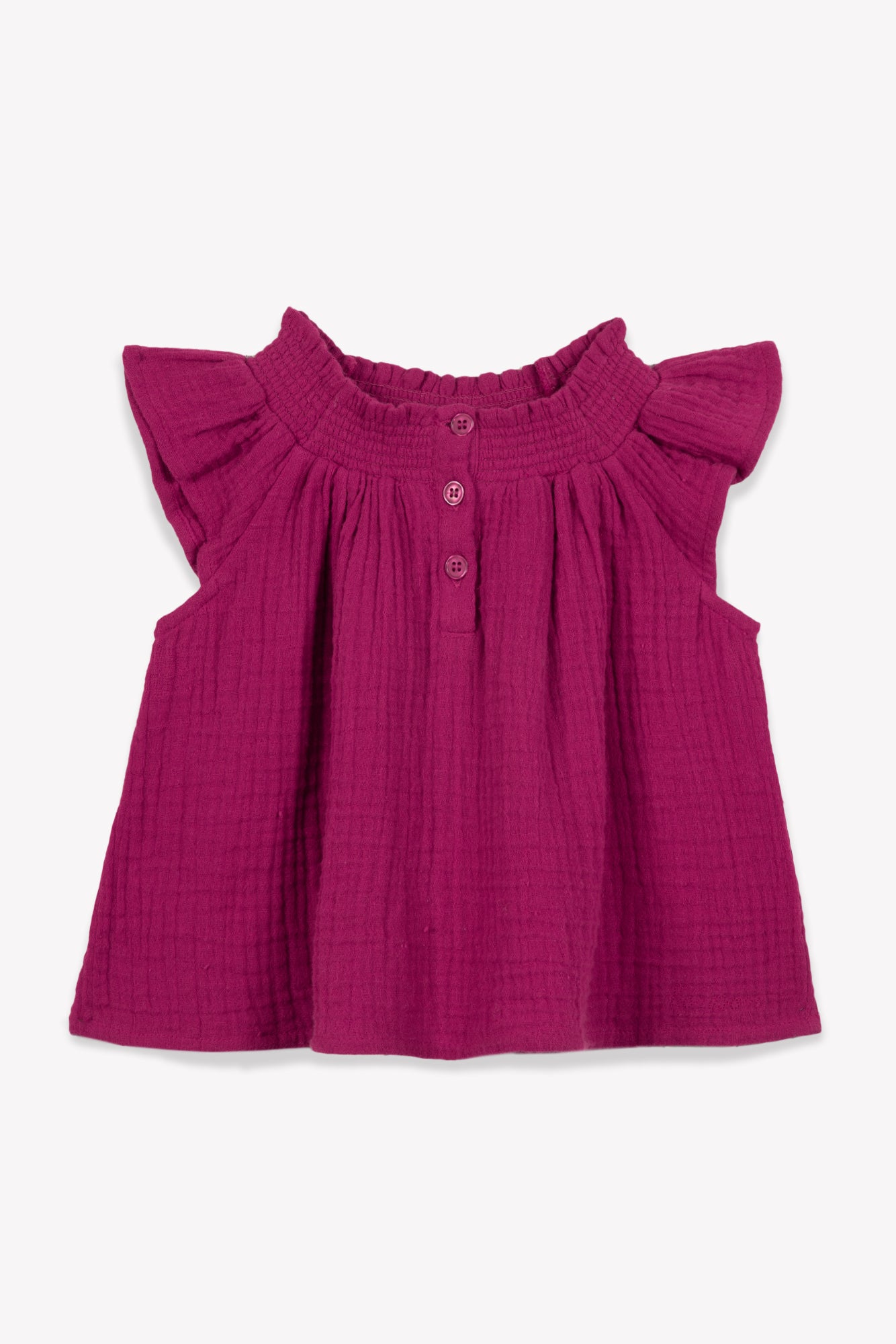 Blouse - Perrine Fuschia Baby Organic cotton gauze