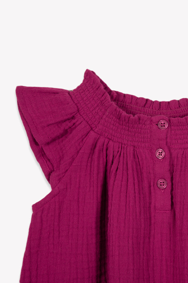 Blouse - Perrine Fuschia Baby Organic cotton gauze - Image alternative