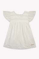 Robe - Irena blanche Bébé coton façonné
