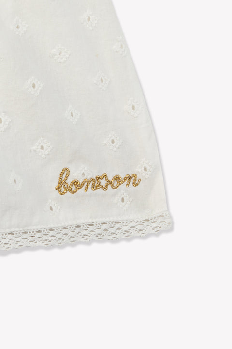 Robe - Irena blanche Bébé coton façonné - Image principale