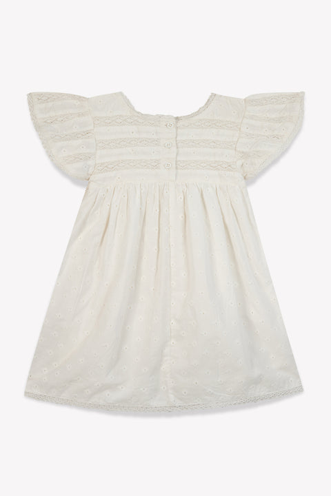 Robe - Irena blanche Bébé coton façonné - Image principale