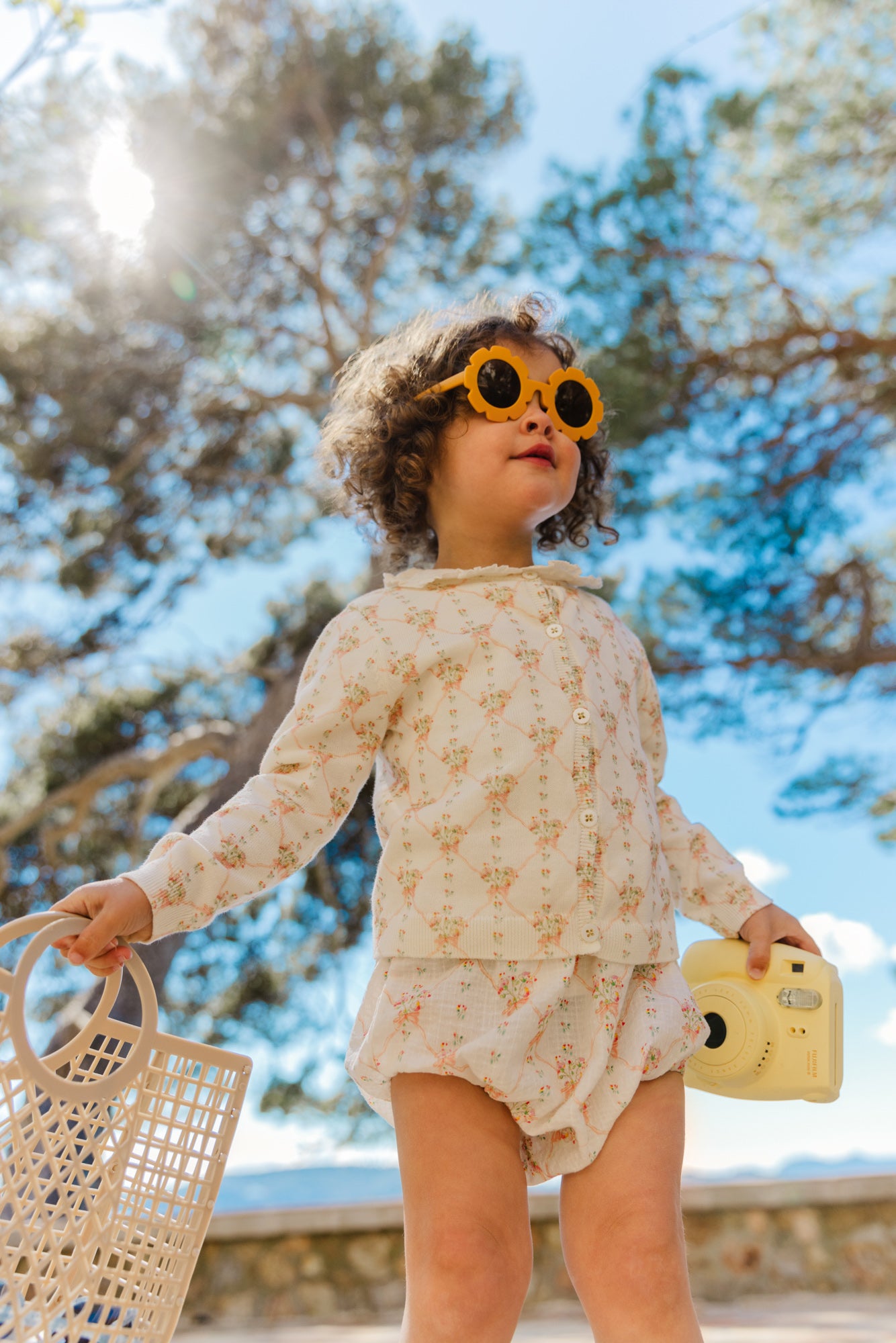 Cardigan - Lilet rose Bébé coton maille imprimée