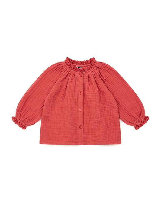 Blouse Queen  Baby In double organic cotton gauze