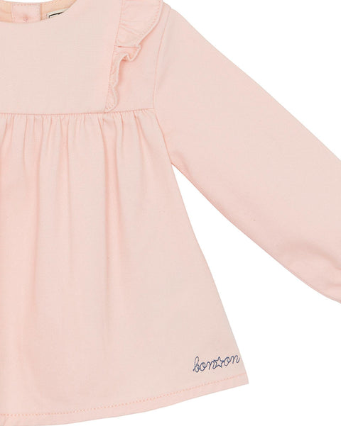 Blouse - Sequoia rose Bébé en velours de soie - Image principale