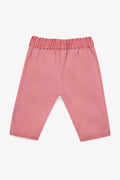 Trousers - Gina Pink Baby Cotton and linen canvas