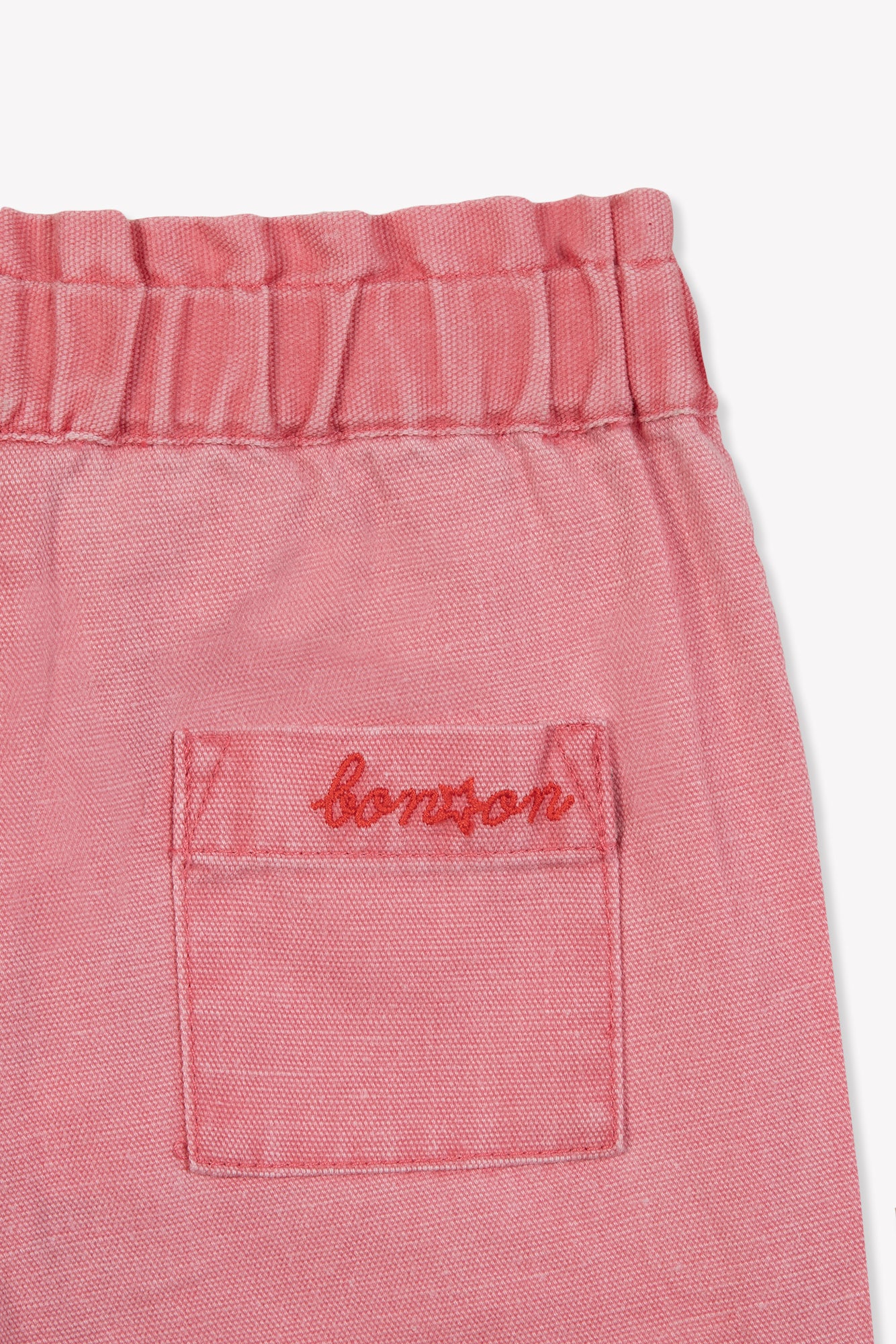 Trousers - Gina Pink Baby Cotton and linen canvas