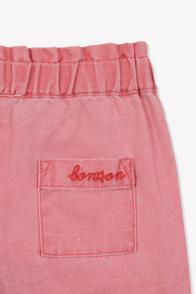 Trousers - Gina Pink Baby Cotton and linen canvas - Image alternative