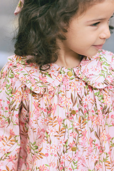 Robe - Heidi fleur Edelweiss rose - Image principale