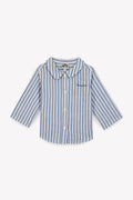 Chemise - Pan ecruBébé voile de coton rayé bleu