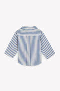 Chemise - Pan ecruBébé voile de coton rayé bleu