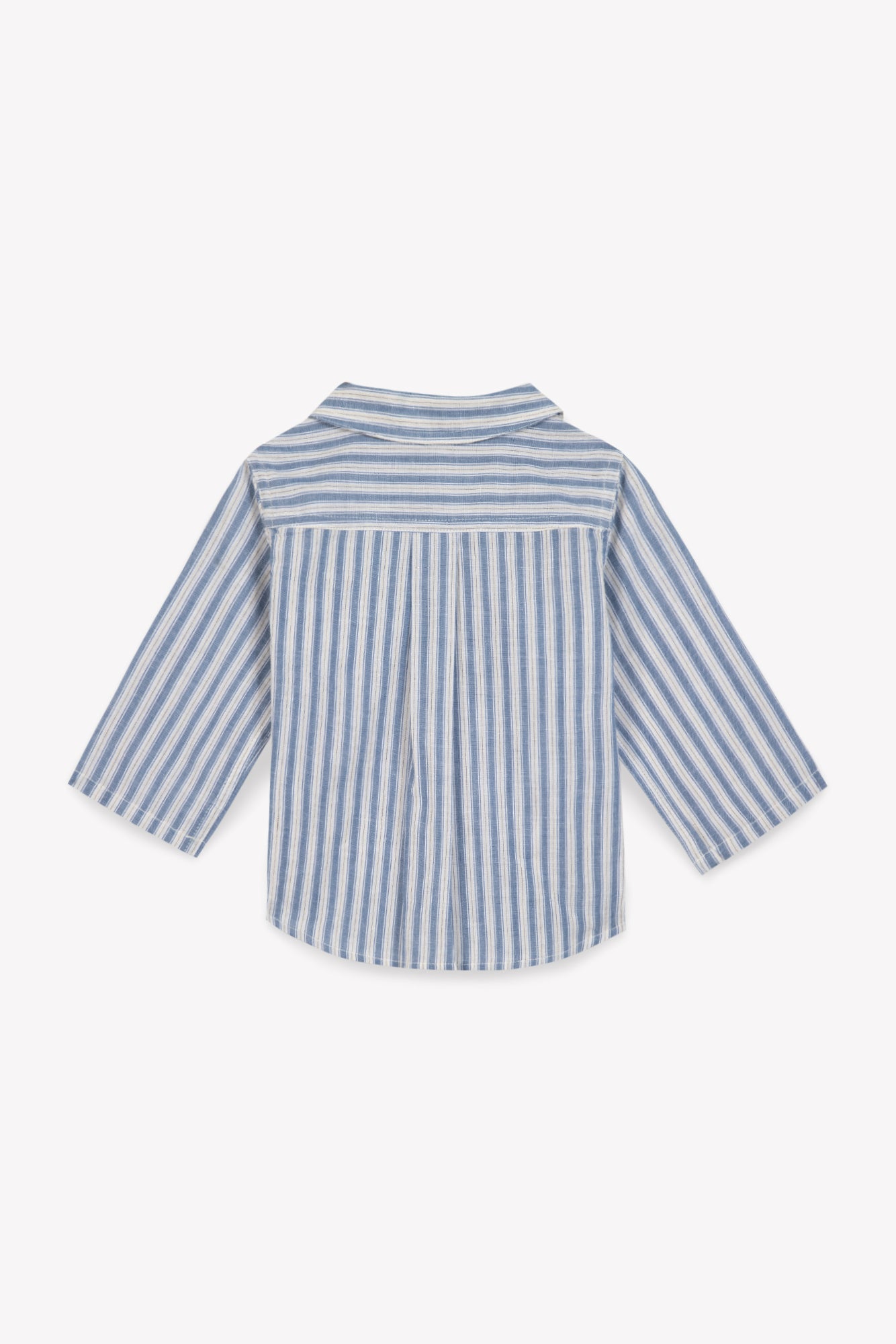 Chemise - Pan ecruBébé voile de coton rayé bleu