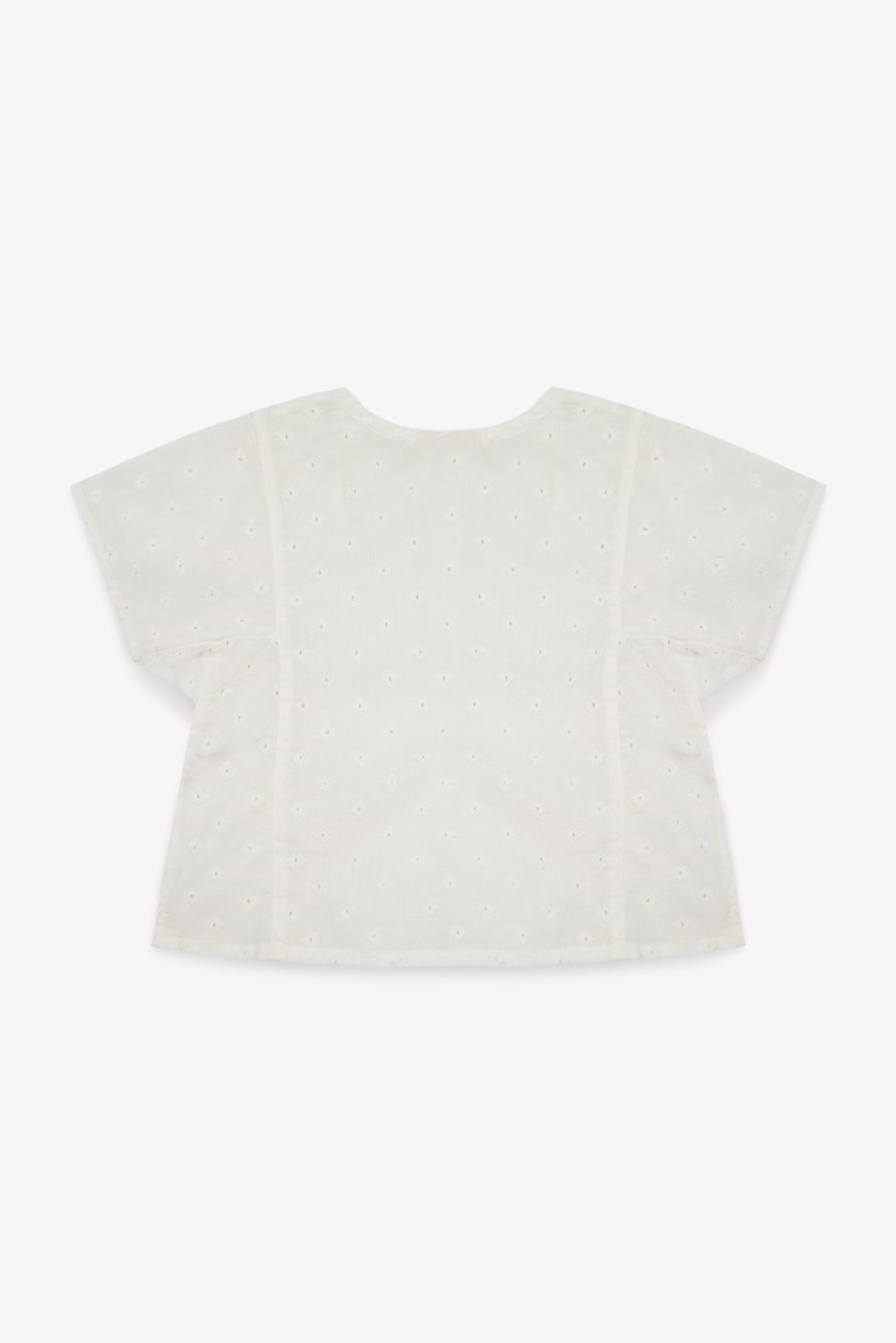 Blouse - Kurta blanche Bébé coton façonné