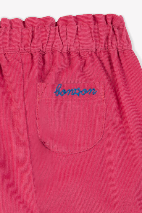 Pantalon - Biscotte en velours rose - Image principale