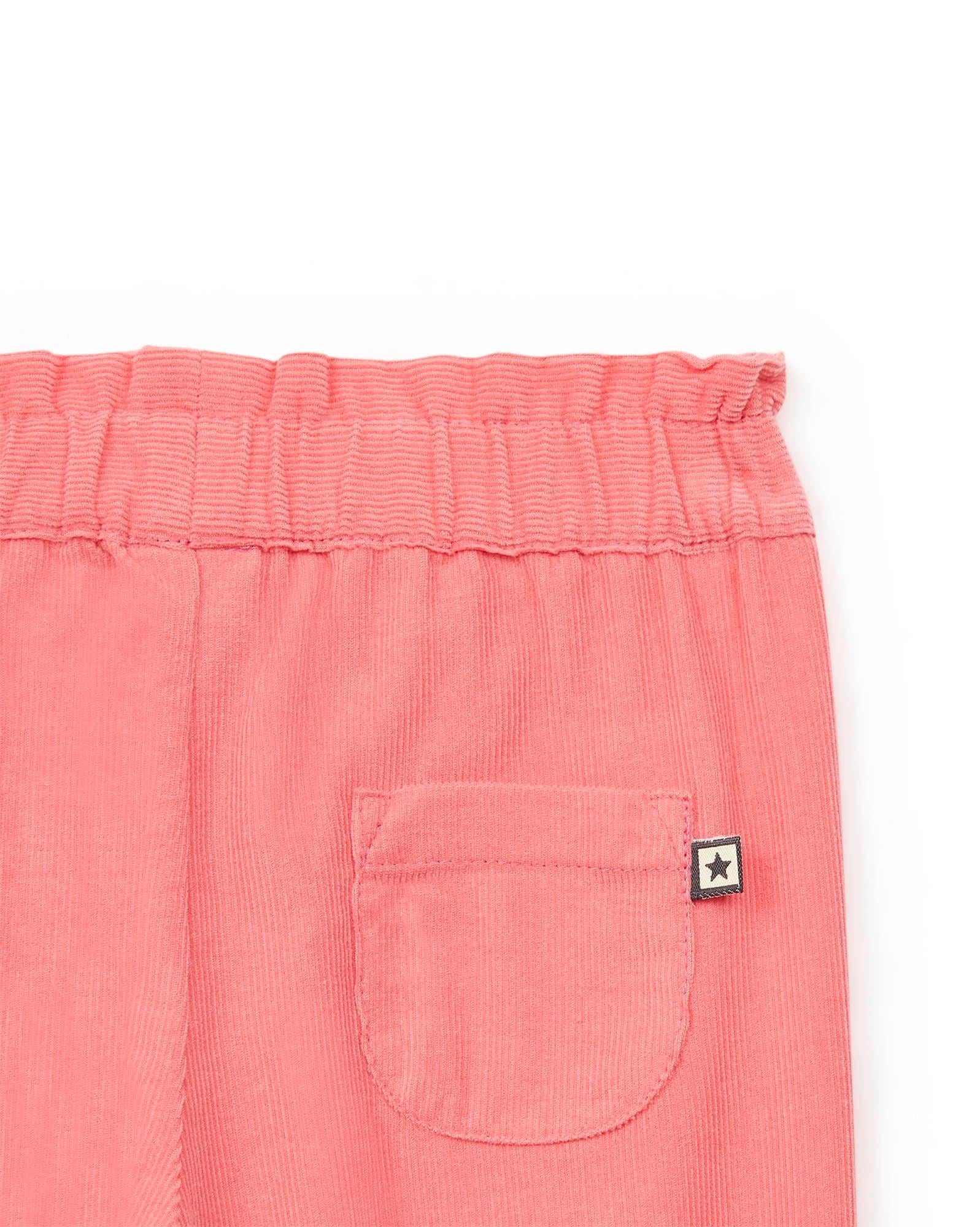 Pantalon Biscotte rose bébé en velours