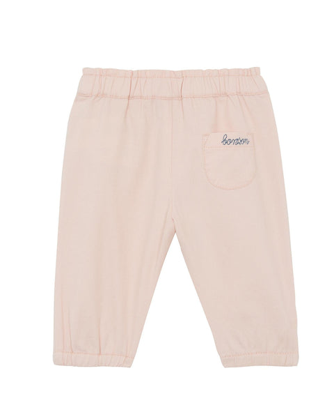 Pantalon - Biscotte rose Bébé en twill 100% coton gratté - Image principale