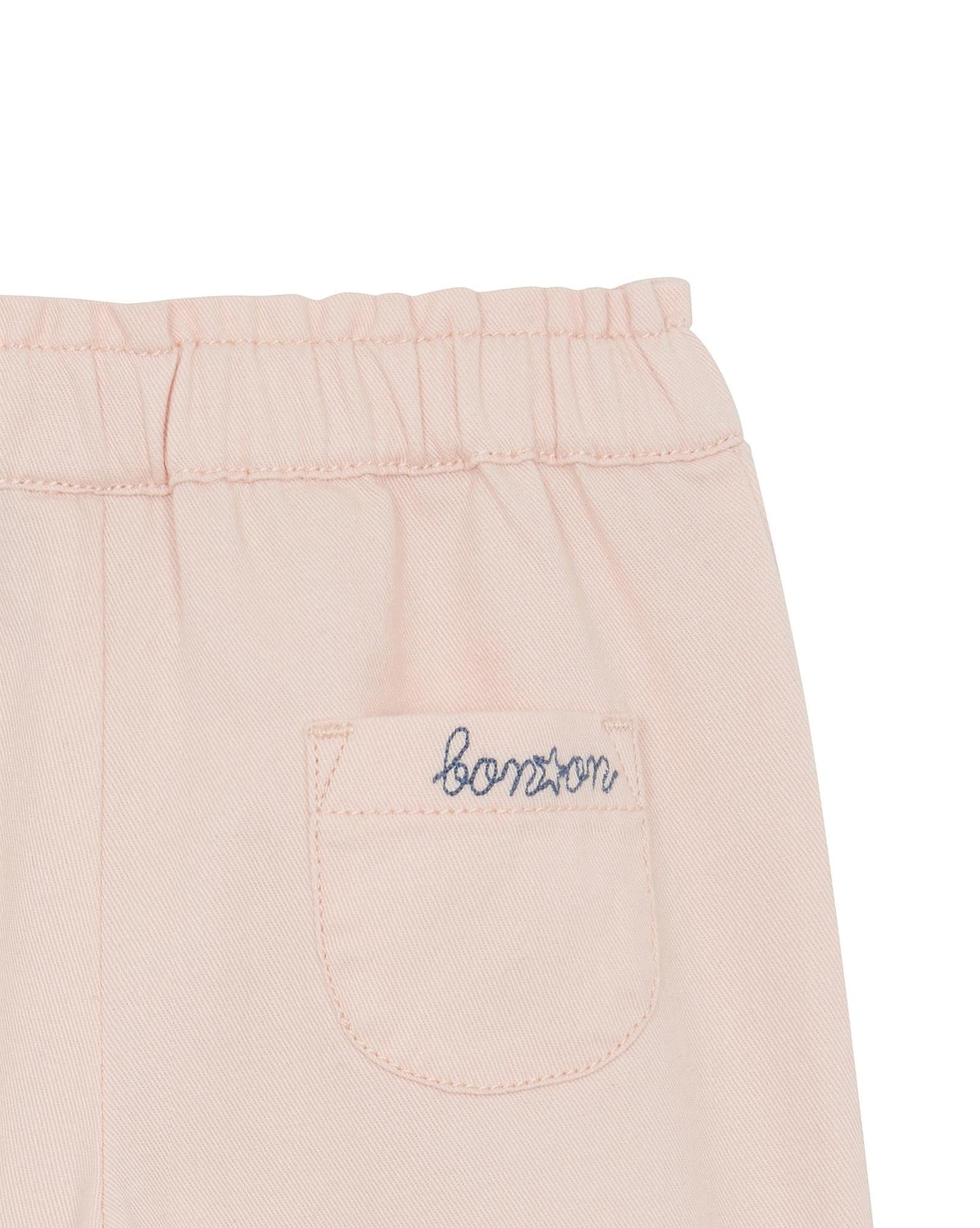 Trousers Rusk Pink Baby In twill 100% cotton scratched