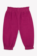 Trousers - Fuschia Biscotte Baby cotton gauze
