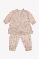 Pantalon - Biscotte fleurs Bébé voile de coton
