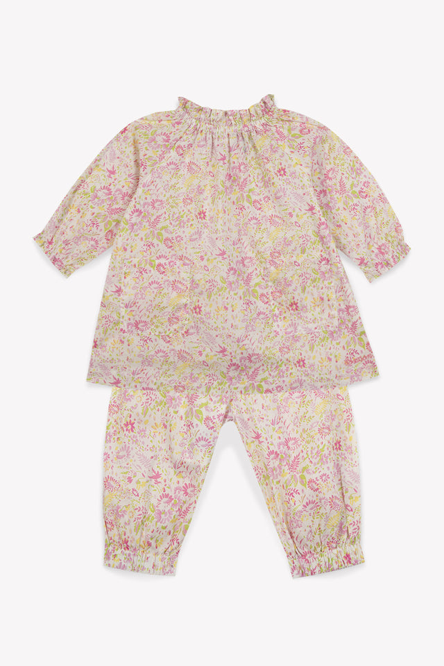 Trousers - Flower Biscotte Baby cotton sail - Image principale