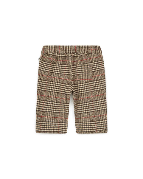 Pantalon - Gino marron Bébé en coton à carreaux - Image principale