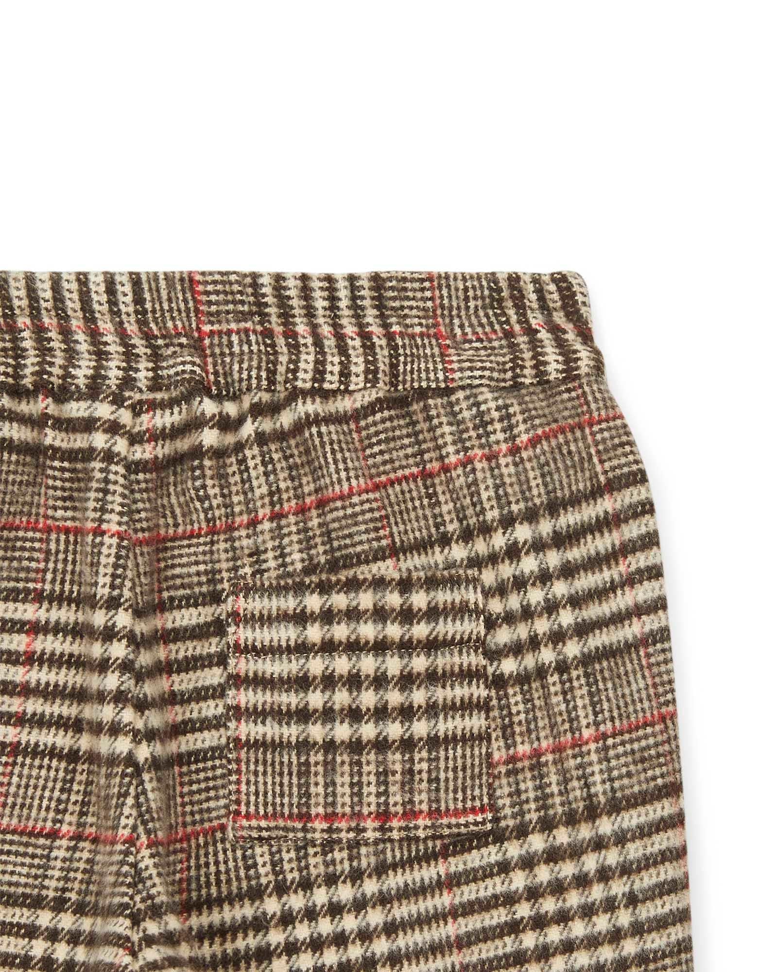 Pantalon Gino marron Bébé en coton à carreaux