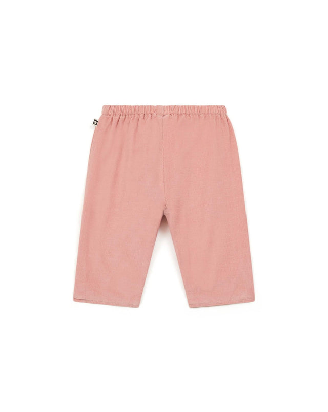 Pantalon - Brioche rose bébé en velours - Image alternative