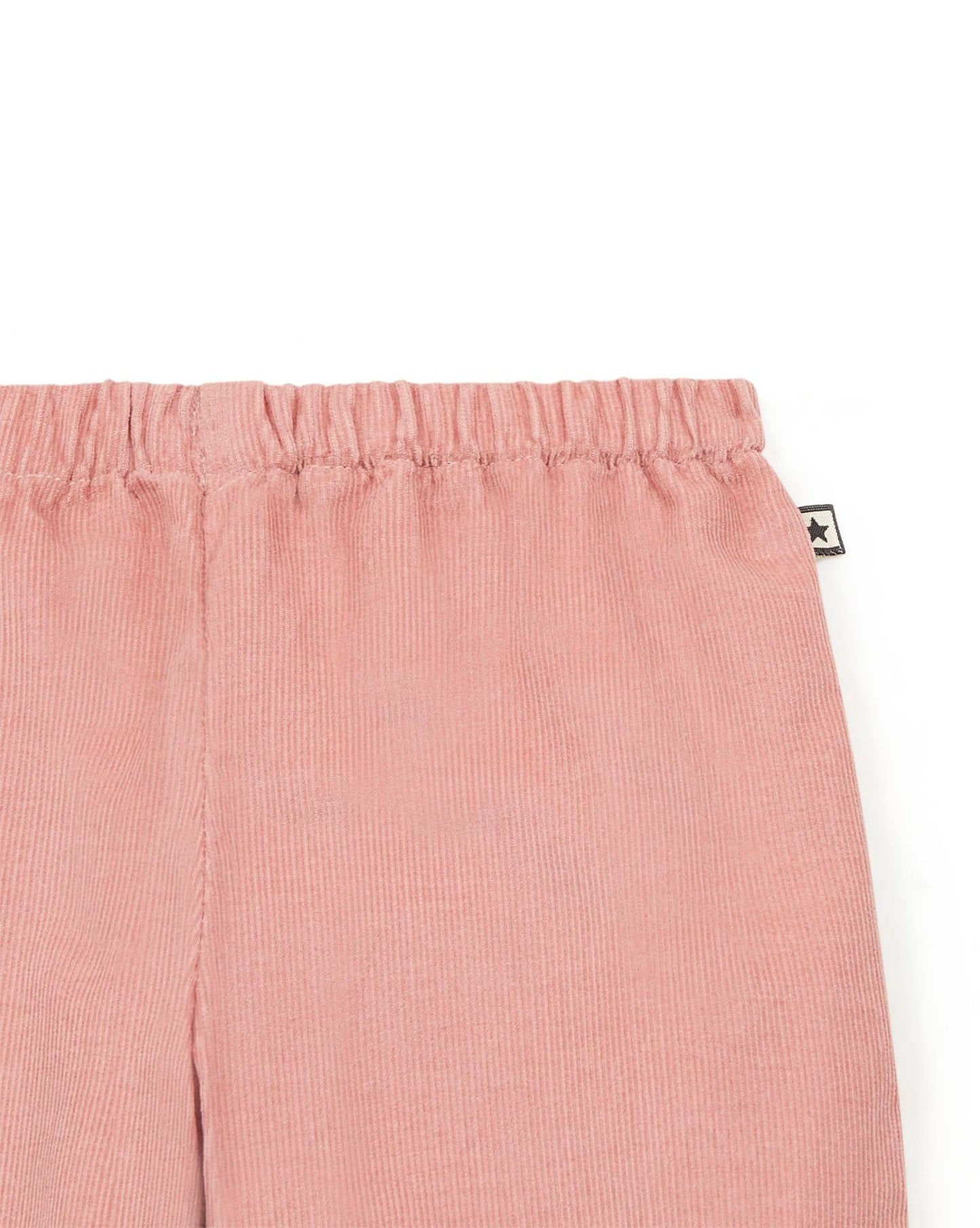 Pantalon - Brioche rose bébé en velours