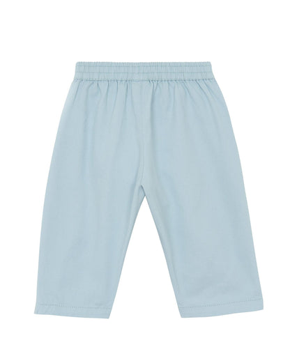Trousers Darius Blue Baby In twill 100% cotton scratched