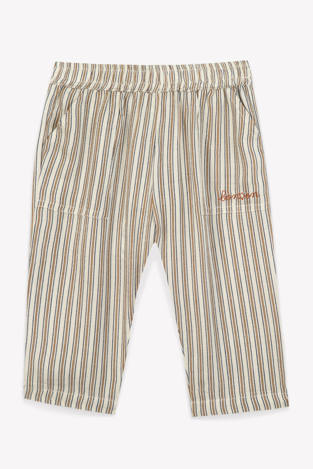 Trousers - Darius brown Baby Twill Scratch Viscose - Image principale