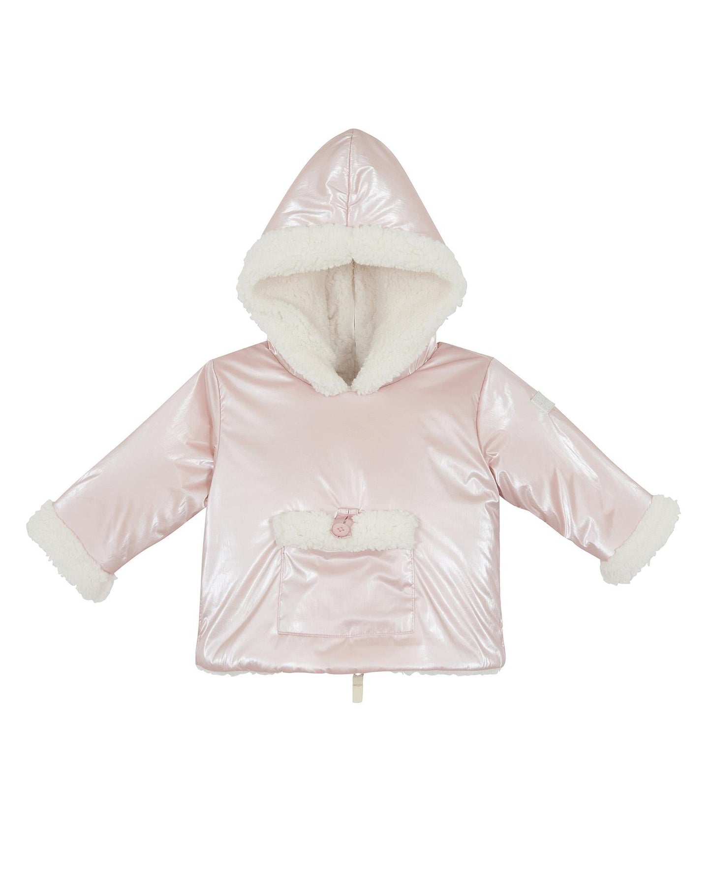 Coat - Truck Pink Baby in iridescent nylon