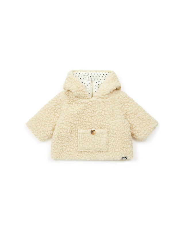 Manteau - Camion beige Bébé en lainage bouclette mouton - Image principale