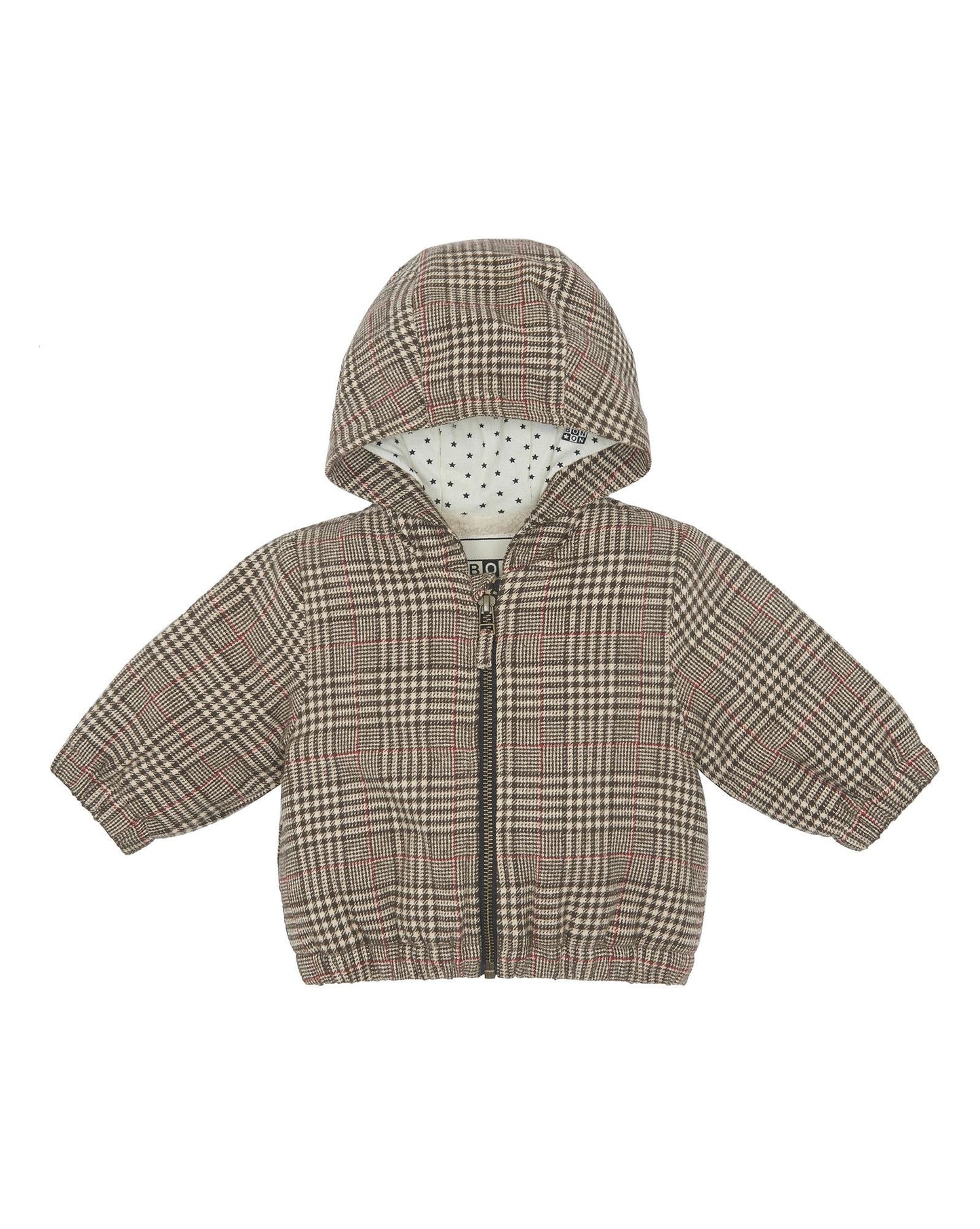 Jacket - brown balloon Baby in tweed at Check