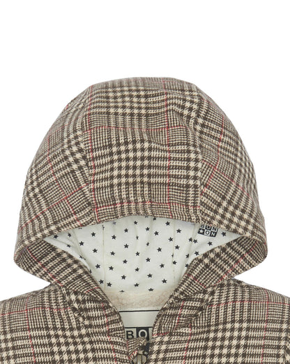 Brown Balloon jacket Baby in tweed at Check