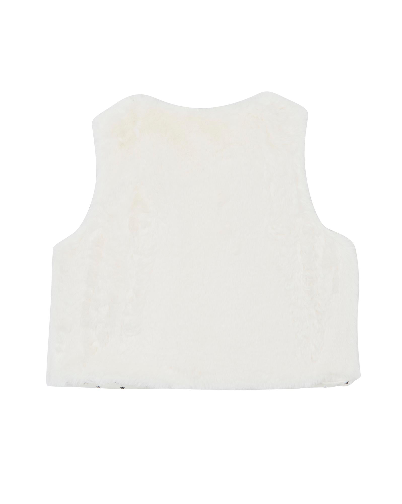 Gilet Beti beige Bébé sans manches en polaire