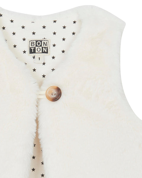 Cardigan Sandless - Beti Beige polar - Image principale