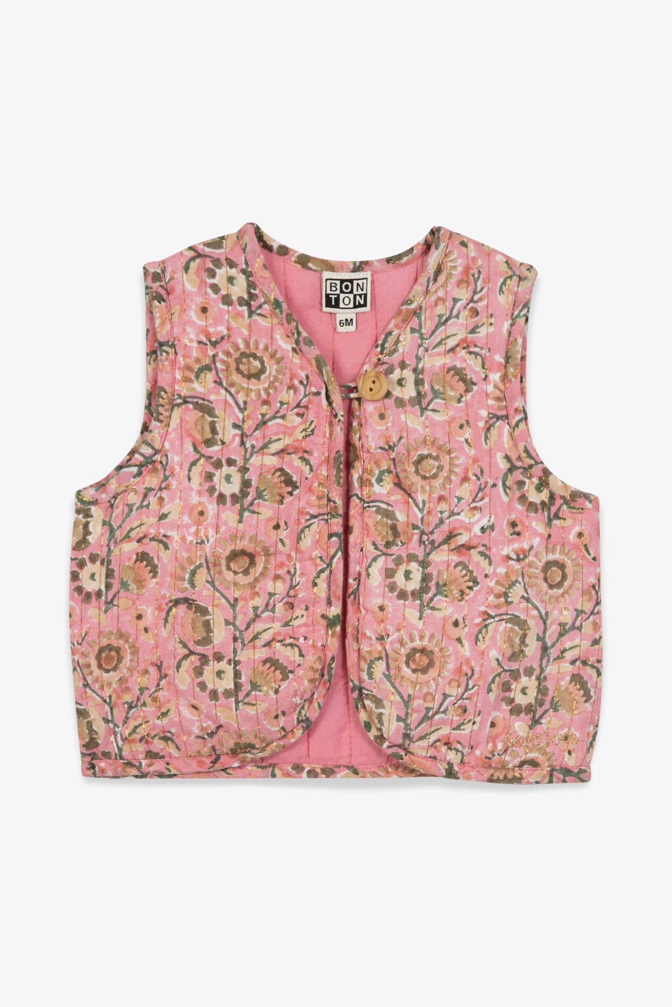 Gilet - Betibb rose Bébé voile de coton lurex